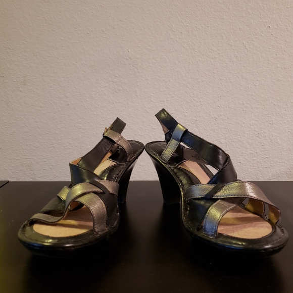 B.O.C Born Black and Silver Leather Slingb… - Picture 3 of 5